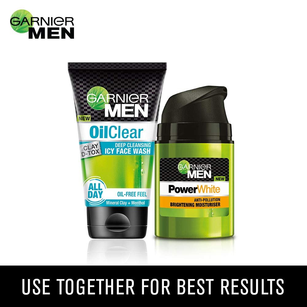 Try the Garnier Men Oil Control Regime for best results